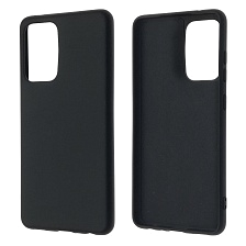 Чехол накладка Silicon Cover для SAMSUNG Galaxy A52 (SM-A525F), силикон, бархат, цвет черный