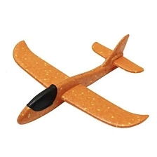 Метательный самолет из пенопласта, 45 см, цвет оранжевый