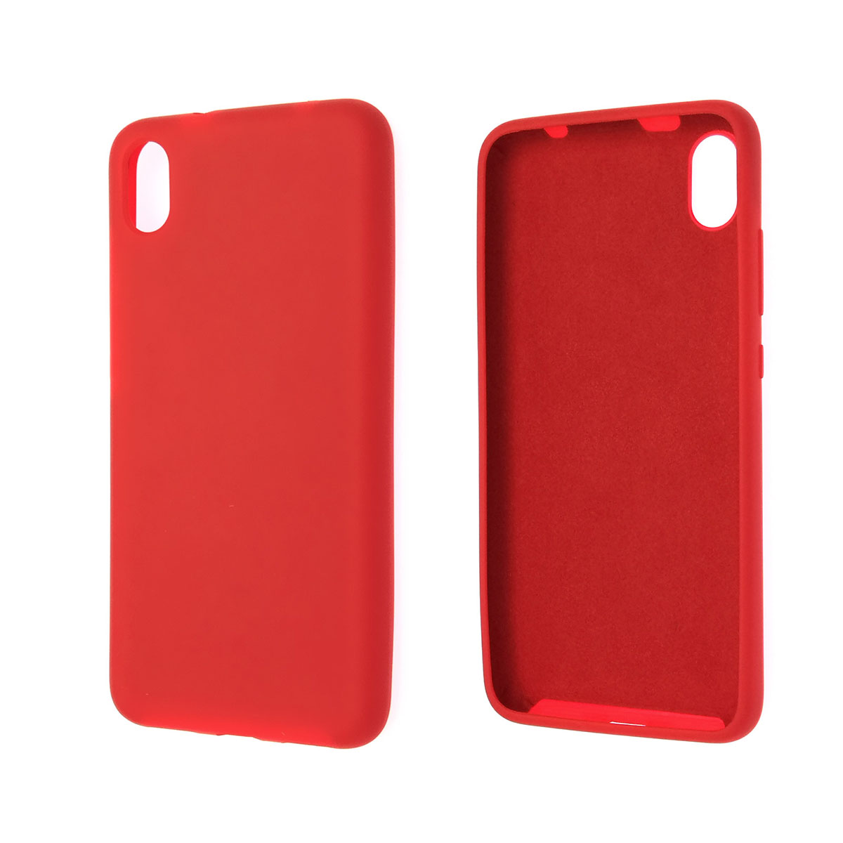 Чехол накладка Silicon Cover для XIAOMI Redmi 7A, силикон, бархат, цвет красный | РЕТРО 2