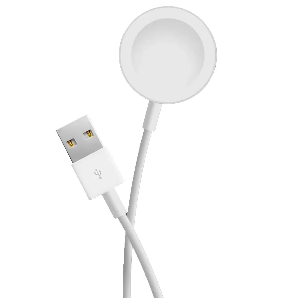 Магнитный зарядный кабель для смарт часов, 5V, 1A, D28 мм, длина 50 см, цвет белый