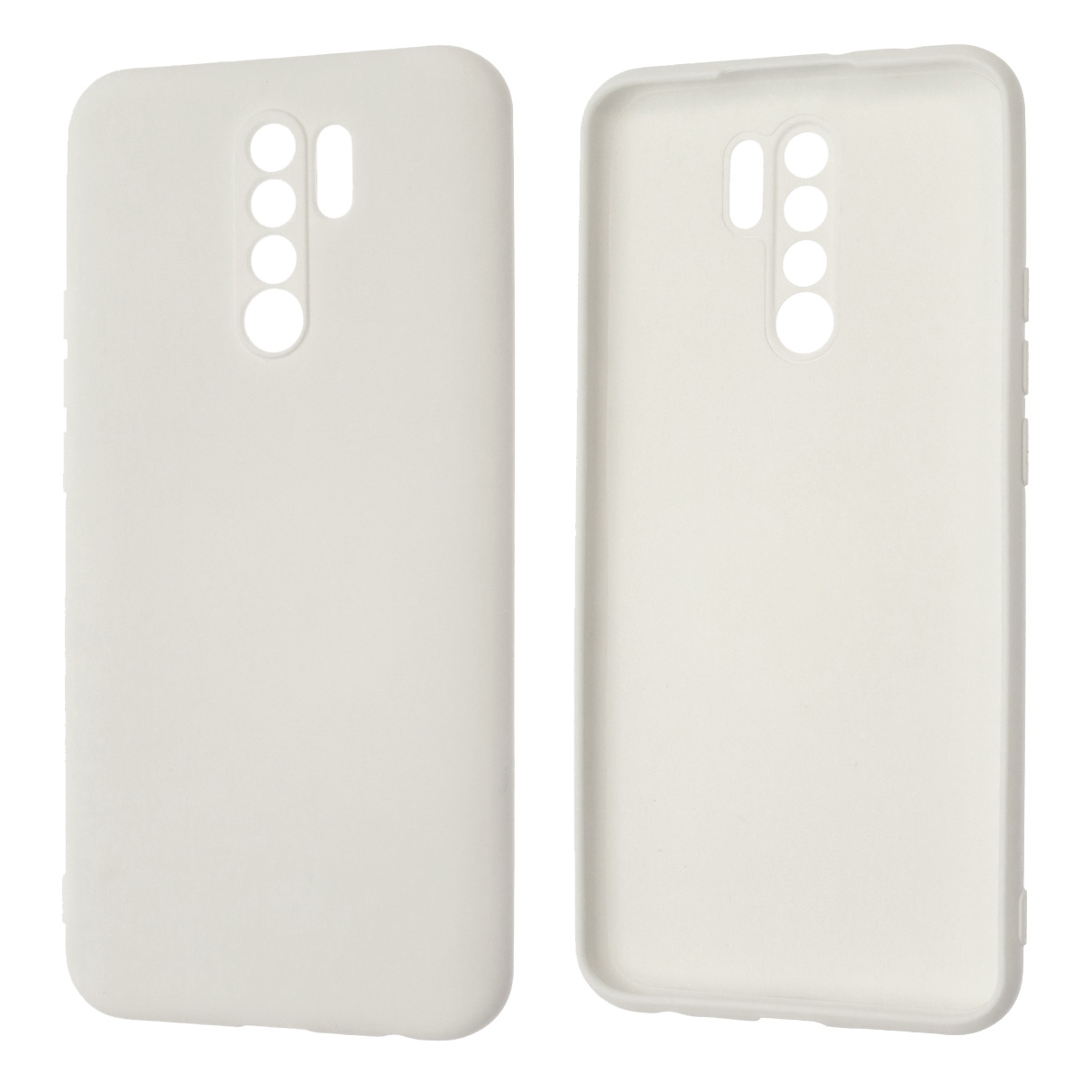 Чехол накладка NANO для XIAOMI Redmi 9, силикон, бархат, цвет белый