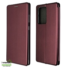 Чехол книжка STYLISH для SAMSUNG Galaxy S20 Ultra (SM-G988), экокожа, визитница, цвет бордовый