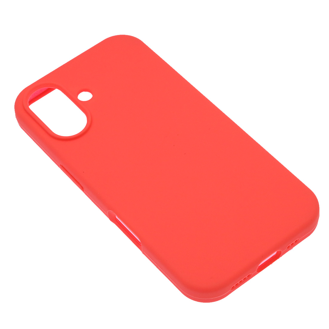 Чехол накладка Silicone Case для APPLE iPhone 16 (6.1"), силикон, бархат, цвет коралловый