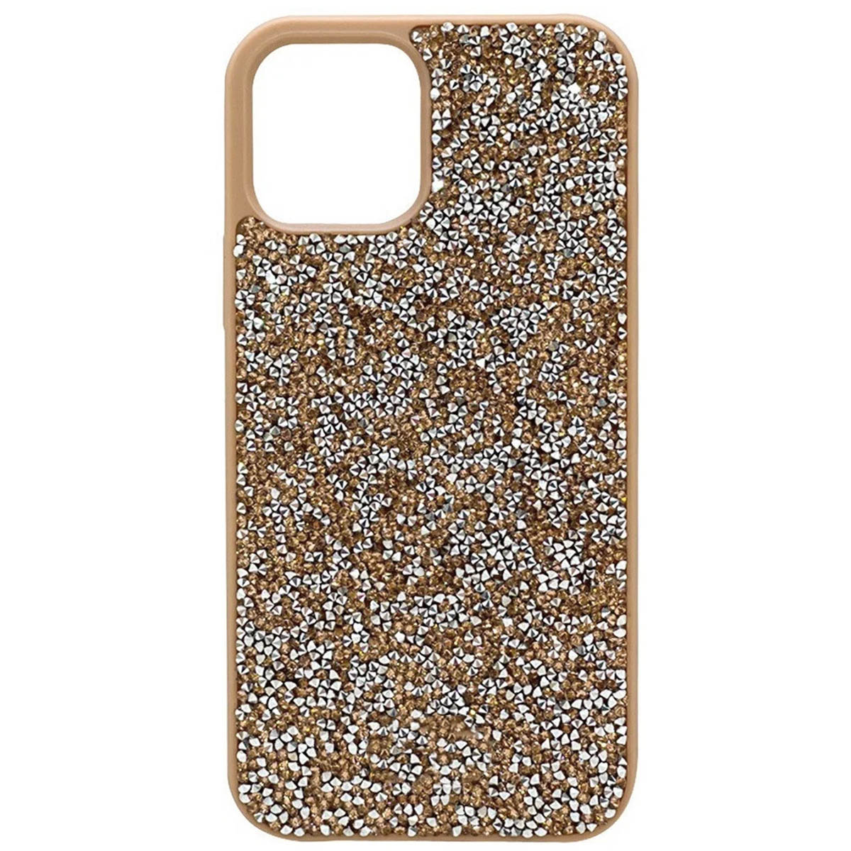 Чехол накладка для APPLE iPhone 12 Pro Max (6.7"), стразы, цвет розовый песок Чехол накладка для APPLE iPhone 12 Pro Max (6.7"), стразы, цвет розовый песок