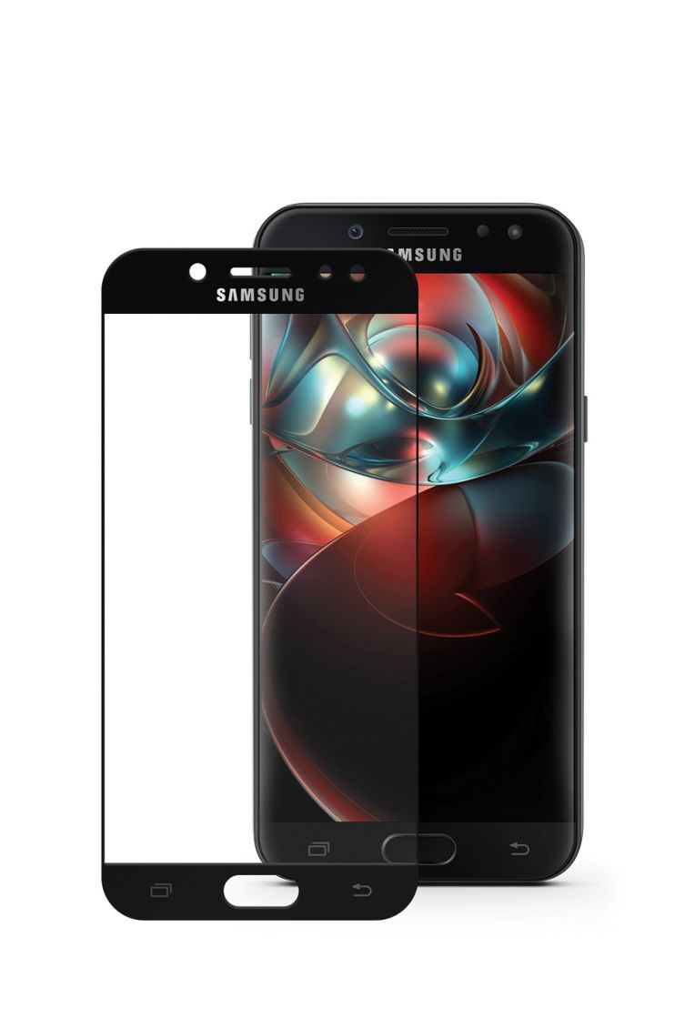 Защитное стекло "5D/9D" GLASS FULL GLUE для SAMSUNG Galaxy J5 2017 (SM-J530), цвет канта черный.