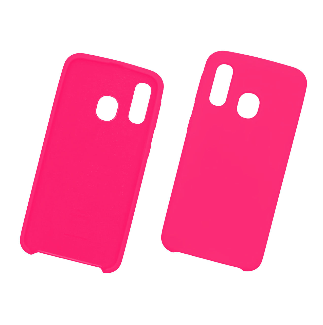 Чехол накладка Silicon Cover для SAMSUNG Galaxy A40 (SM-A405), силикон, бархат, цвет ярко розовый. Чехол накладка Silicon Cover для SAMSUNG Galaxy A40 (SM-A405), силикон, бархат, цвет ярко розовый.