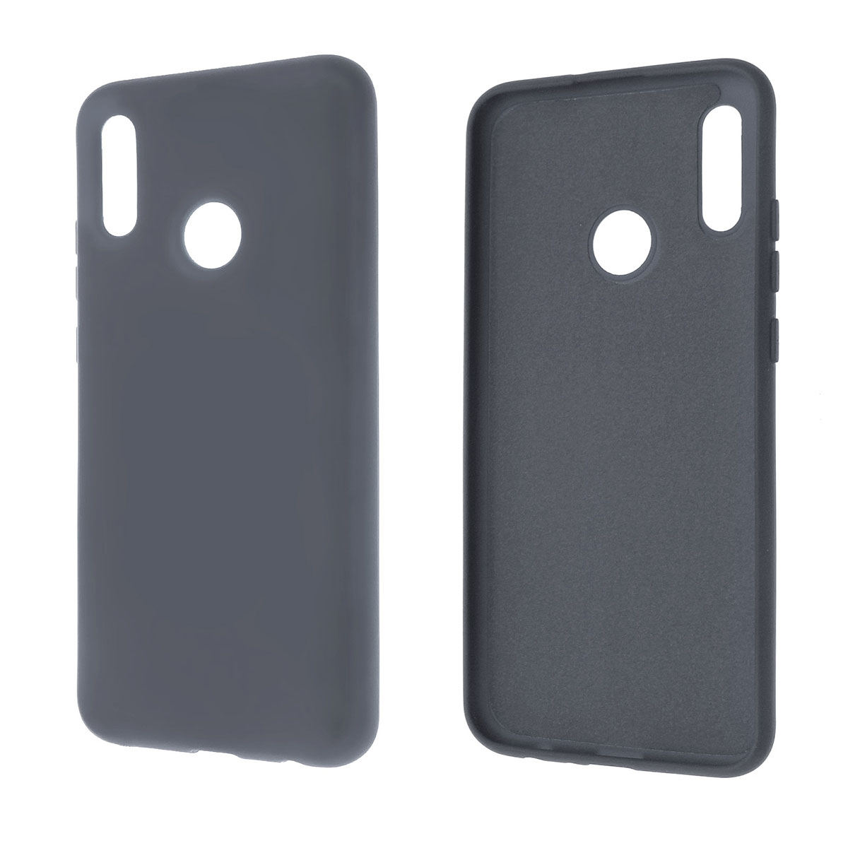 Чехол накладка Silicon Cover для HUAWEI P Smart 2019 (POT-LX1), Honor 10 Lite (HRY-LX1), силикон, бархат, цвет серый.