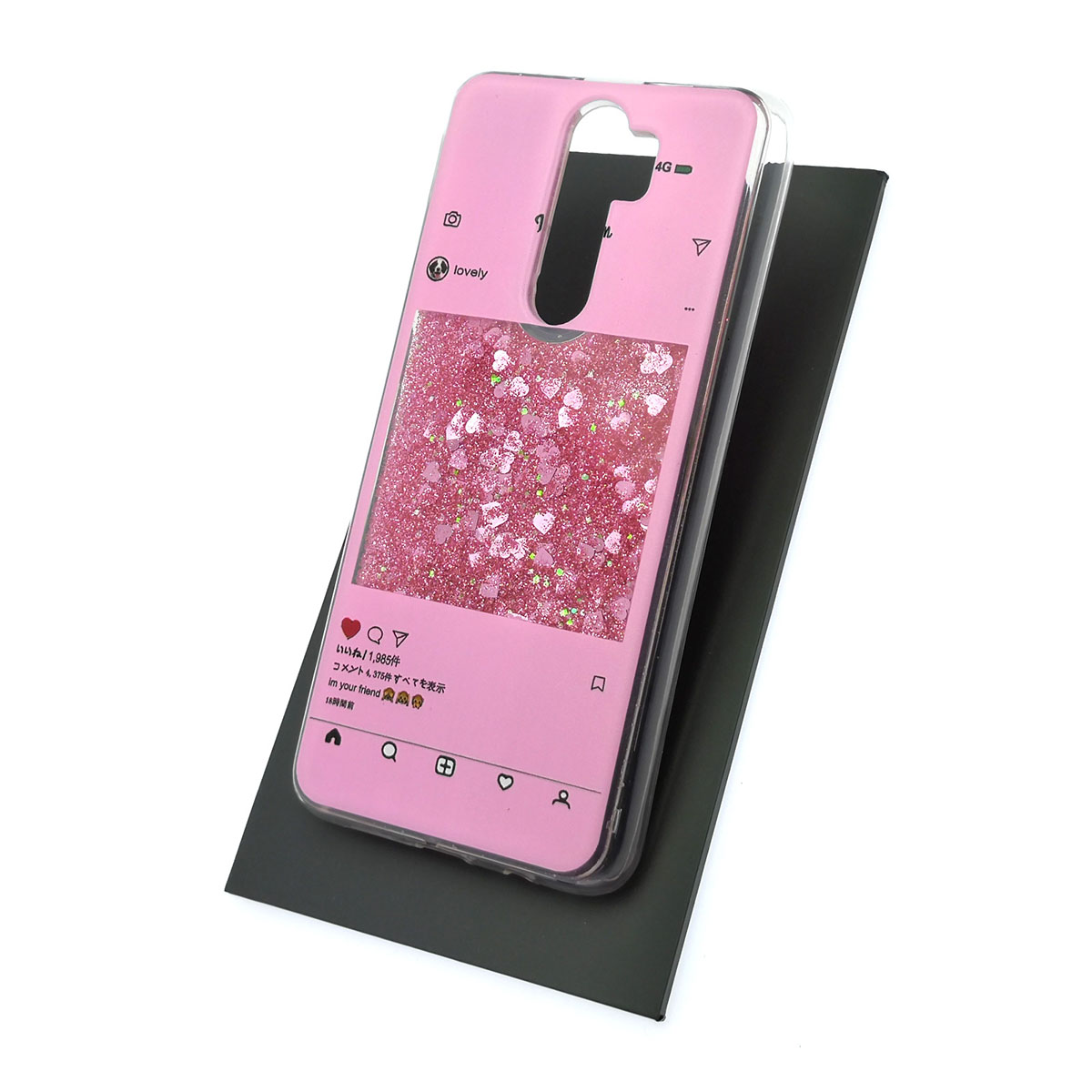 Чехол накладка TransFusion для XIAOMI Redmi Note 8 Pro, силикон, переливашка, рисунок Lovely Instagram.