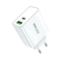 СЗУ (Сетевое зарядное устройство) REMAX RP-U125, 65W, 1 USB Type C, 1 USB A, PD3.0, QC3.0, цвет белый
