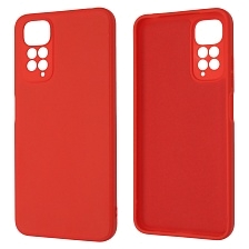 Чехол накладка для XIAOMI Redmi Note 11 4G, Redmi Note 11S, силикон, бархат, цвет красный Чехол накладка для XIAOMI Redmi Note 11 4G, Redmi Note 11S, силикон, бархат, цвет красный