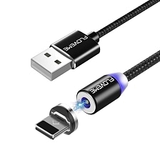 Магнитный зарядный кабель FLOVEME APPLE Lightning 8 pin, 2A, длина 1 метр, цвет черный