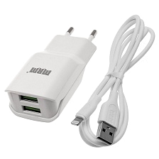 СЗУ (Cетевое зарядное устройство) MRM MR24i c кабелем Lightning 8 pin, 2.4A, длина 1 метр, цвет белый СЗУ (Cетевое зарядное устройство) MRM MR24i c кабелем Lightning 8 pin, 2.4A, длина 1 метр, цвет белый