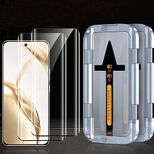 Защитное стекло 9H для HUAWEI HONOR 200, закругленное, бокс для установки, прозрачное