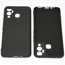 Чехол накладка NANO для INFINIX HOT 12 Play, силикон, бархат, цвет черный Чехол накладка NANO для INFINIX HOT 12 Play, силикон, бархат, цвет черный