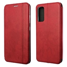 Чехол книжка VINTAGE LiNE для SAMSUNG Galaxy S20FE (SM-G780), экокожа, визитница, цвет красный