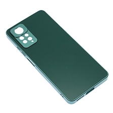 Чехол накладка для XIAOMI Redmi Note 12 Pro 4G, защита камеры, силикон, пластик, цвет темно зеленый Чехол накладка для XIAOMI Redmi Note 12 Pro 4G, защита камеры, силикон, пластик, цвет темно зеленый