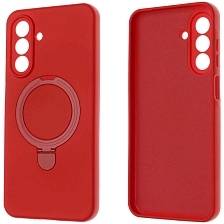 Чехол накладка Revole Mix для SAMSUNG Galaxy A17, A26 5G, силикон, бархат, кольцо держатель, цвет красный