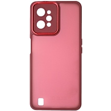 Чехол накладка KING для Realme C31, силикон, пластик, защита камеры, цвет окантовки бордовый Чехол накладка KING для Realme C31, силикон, пластик, защита камеры, цвет окантовки бордовый