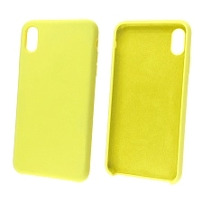 Чехол накладка Silicon Case для APPLE iPhone XS MAX, силикон, цвет ярко желтый
