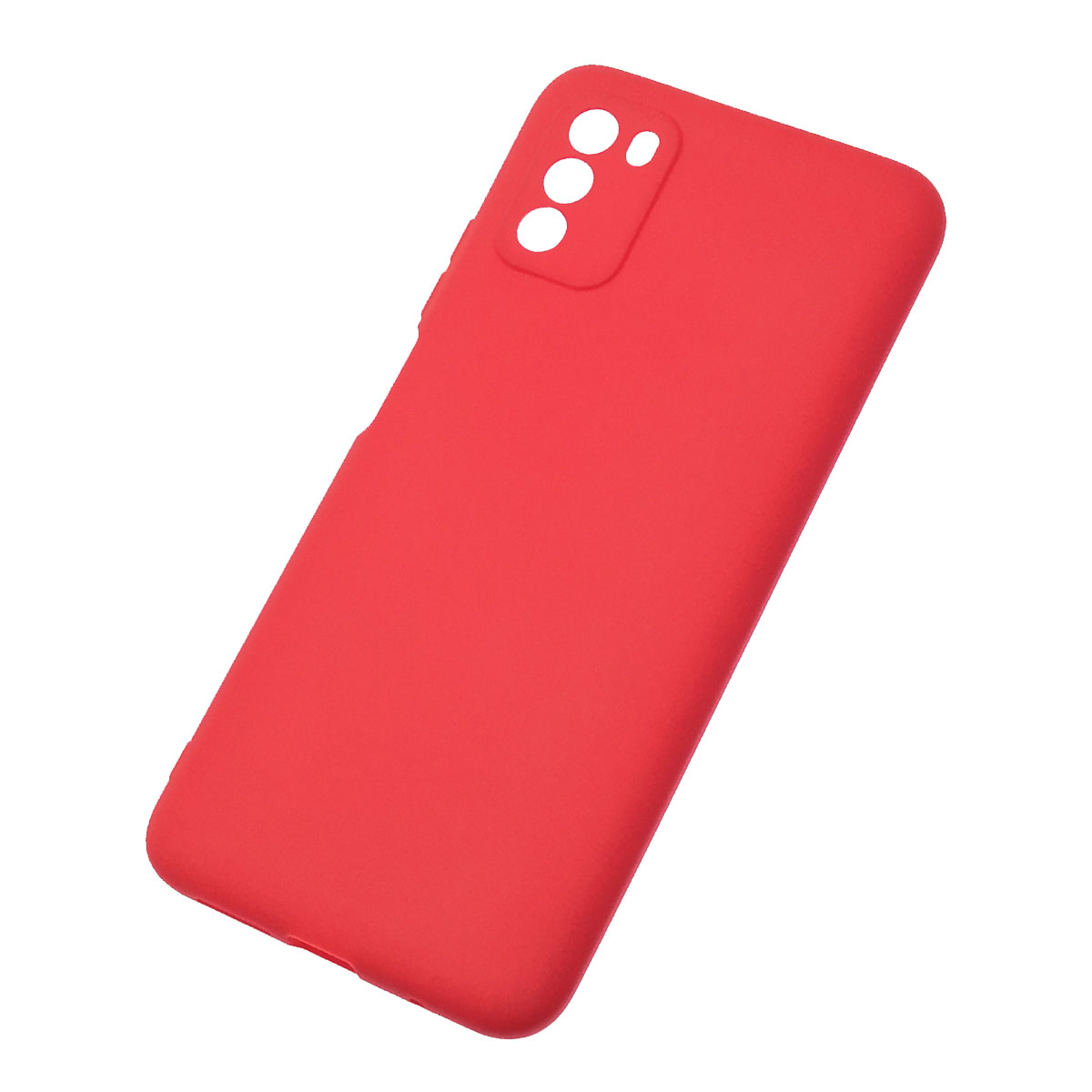 Чехол накладка SOFT TOUCH для XIAOMI POCO M3, силикон, матовый, цвет красный