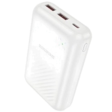 Внешний портативный аккумулятор, Power Bank BOROFONE BJ30A Starlight, 20000 mAh, 22.5W, PD20W, QC3.0, цвет белый