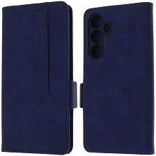 Чехол книжка NICE для SAMSUNG Galaxy S24 FE, защита камеры, экокожа, силикон, цвет темно синий