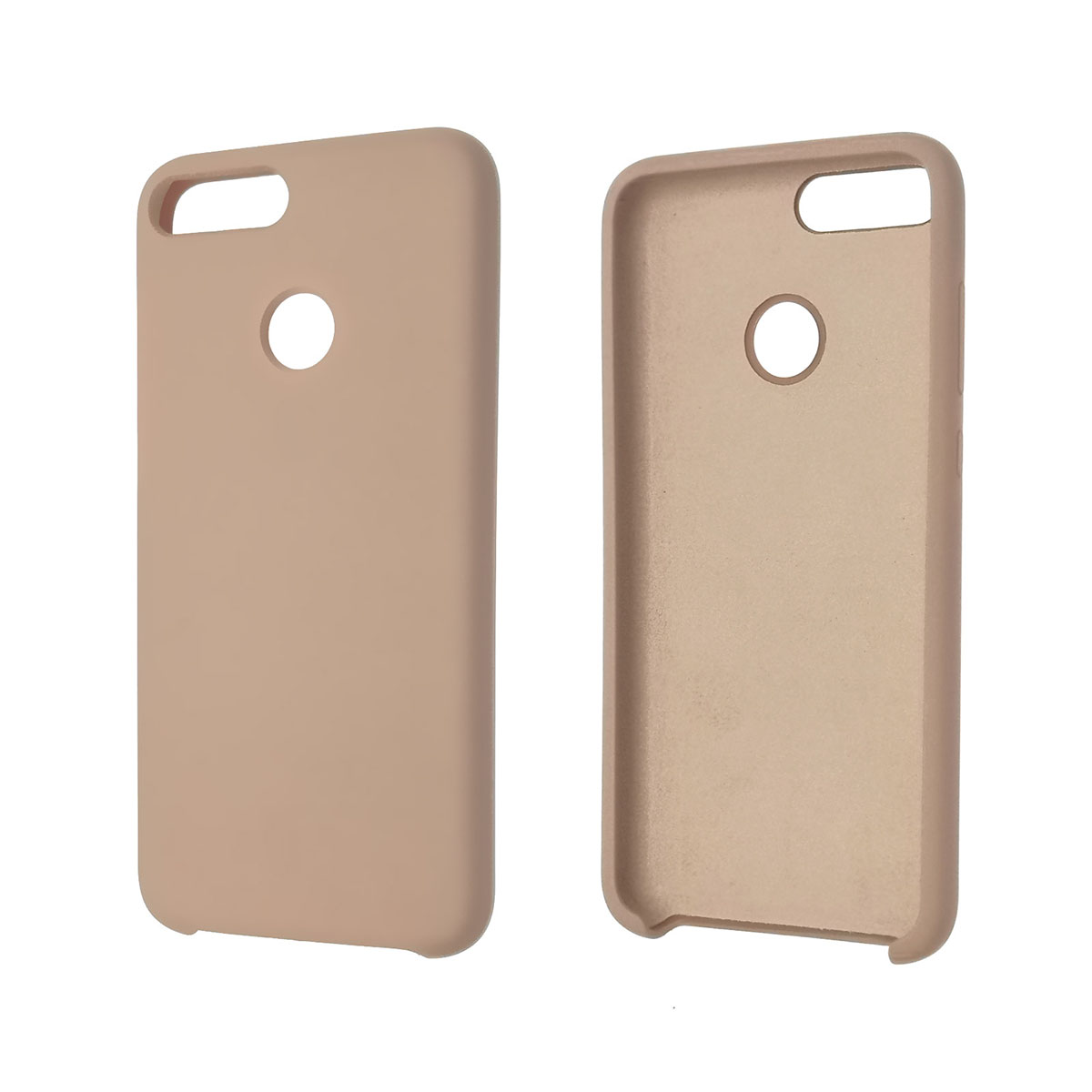 Чехол накладка Silicon Cover для HUAWEI Honor 9 Lite, силикон, бархат, цвет бежевый.