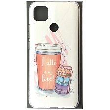 Чехол накладка для XIAOMI Redmi 9C, Redmi 10A, силикон, рисунок Latte is my love!