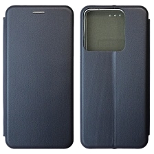 Чехол книжка STYLISH для INFINIX SMART 7 Plus, экокожа, визитница, цвет темно синий Чехол книжка STYLISH для INFINIX SMART 7 Plus, экокожа, визитница, цвет темно синий