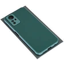 Чехол накладка для XIAOMI Redmi Note 12S, защита камеры, силикон, пластик, цвет темно зеленый Чехол накладка для XIAOMI Redmi Note 12S, защита камеры, силикон, пластик, цвет темно зеленый