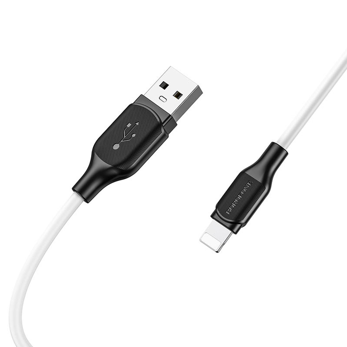 Кабель BOROFONE BX42 Encore Lightning 8 pin, 2.4A, длина 1 метр, цвет черно белый