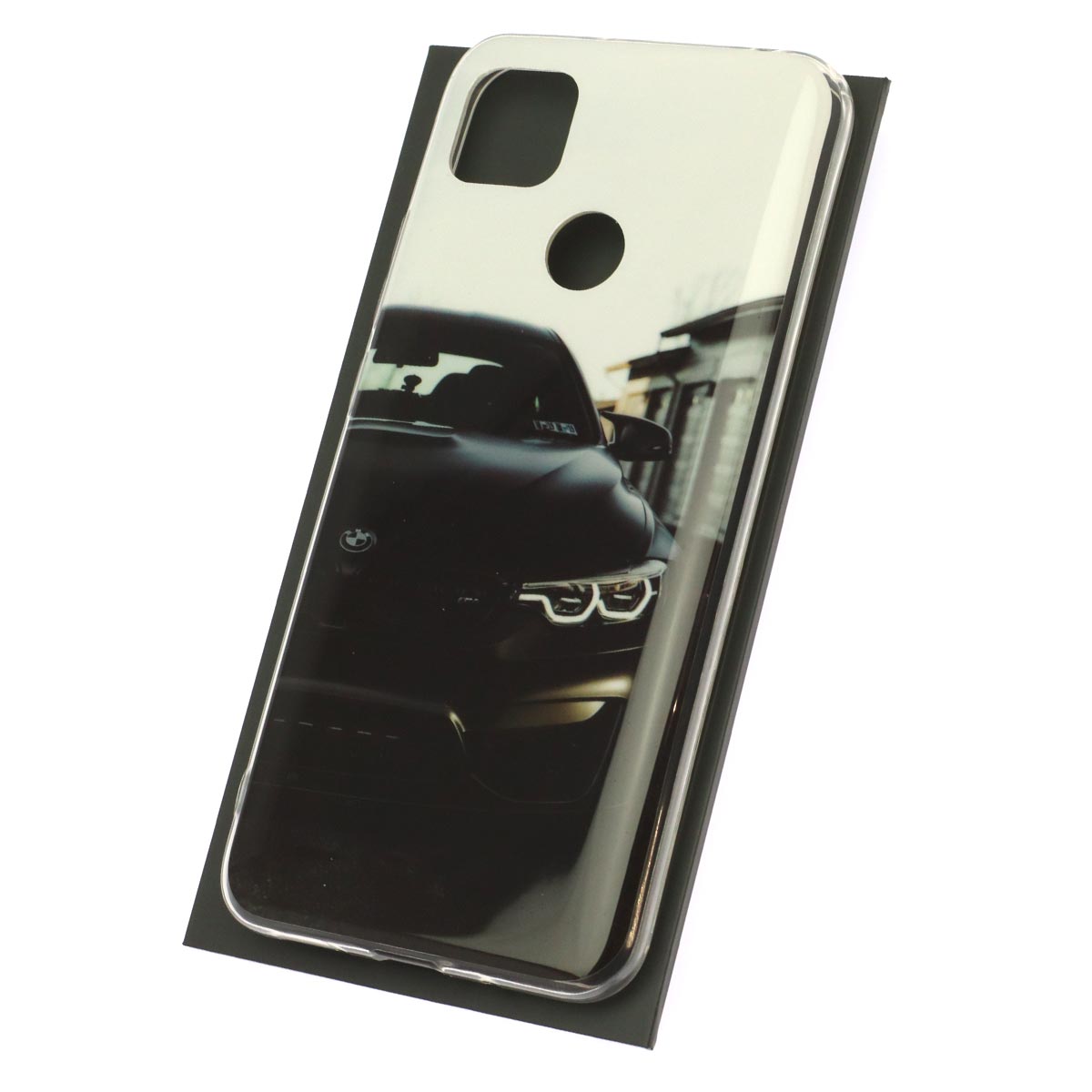 Чехол накладка для XIAOMI Redmi 9C, Redmi 10A, силикон, рисунок черный BMW