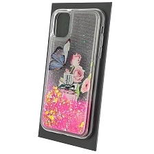 Чехол накладка для APPLE iPhone 11, силикон, переливашка, рисунок Духи Мисс Диор