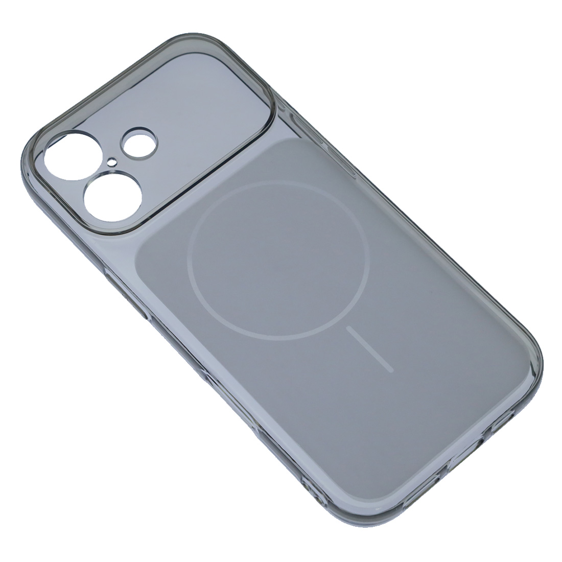 Чехол накладка EMILY для APPLE iPhone 17, защита камеры, силикон, цвет прозрачно черный