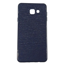 Чехол накладка для SAMSUNG Galaxy A7 2016 (SM-A710), силикон, текстура, цвет синий