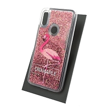 Чехол накладка TransFusion для XIAOMI Redmi 7, силикон, переливашка, рисунок Drakaple Фламинго.