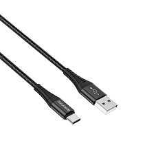 Кабель BOROFONE BX29 Endurant USB Type C, 3.0A, длина 1 метр, силикон, нейлоновая оплетка, цвет черный Кабель BOROFONE BX29 Endurant USB Type C, 3.0A, длина 1 метр, силикон, нейлоновая оплетка, цвет черный