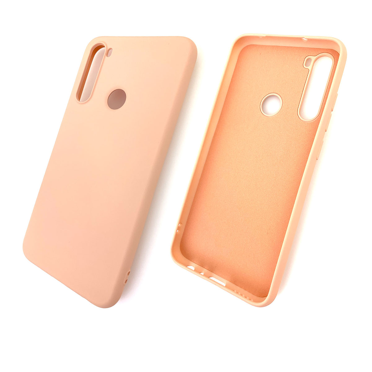 Чехол накладка для XIAOMI Redmi Note 8, силикон, цвет персиковый.