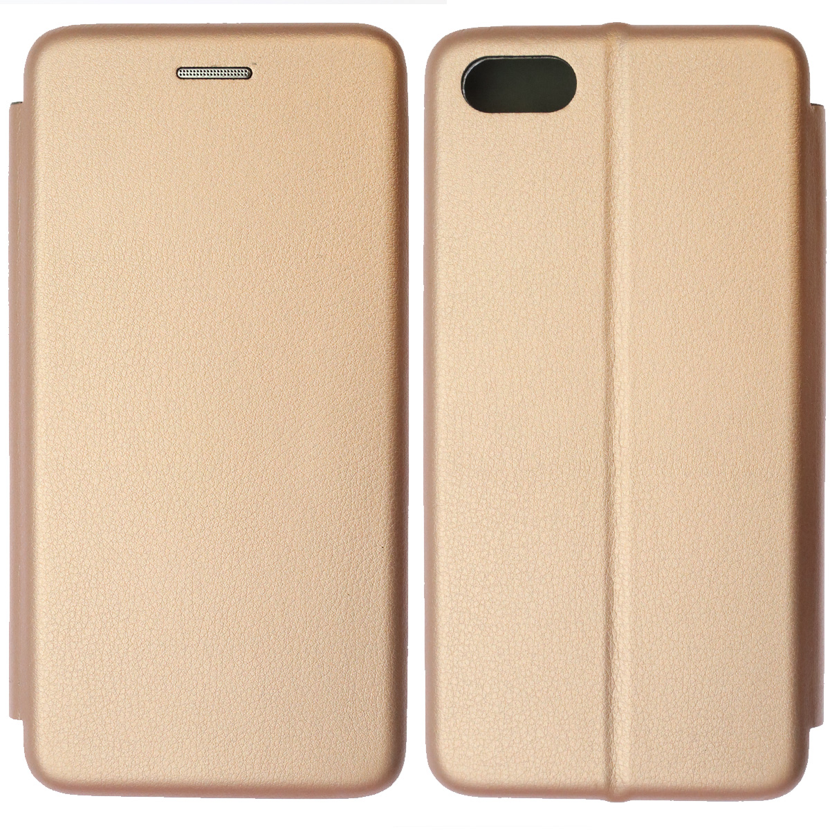 Чехол книжка STYLISH для HUAWEI Honor 7A, Y5 2018, экокожа, визитница, цвет золотисто розовый