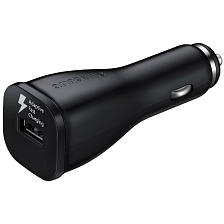 АЗУ (Автомобильное зарядное устройство) SAMSUNG 2 в 1 Fast charge 2mAh (1USB) + кабель TYPE-C, черный
