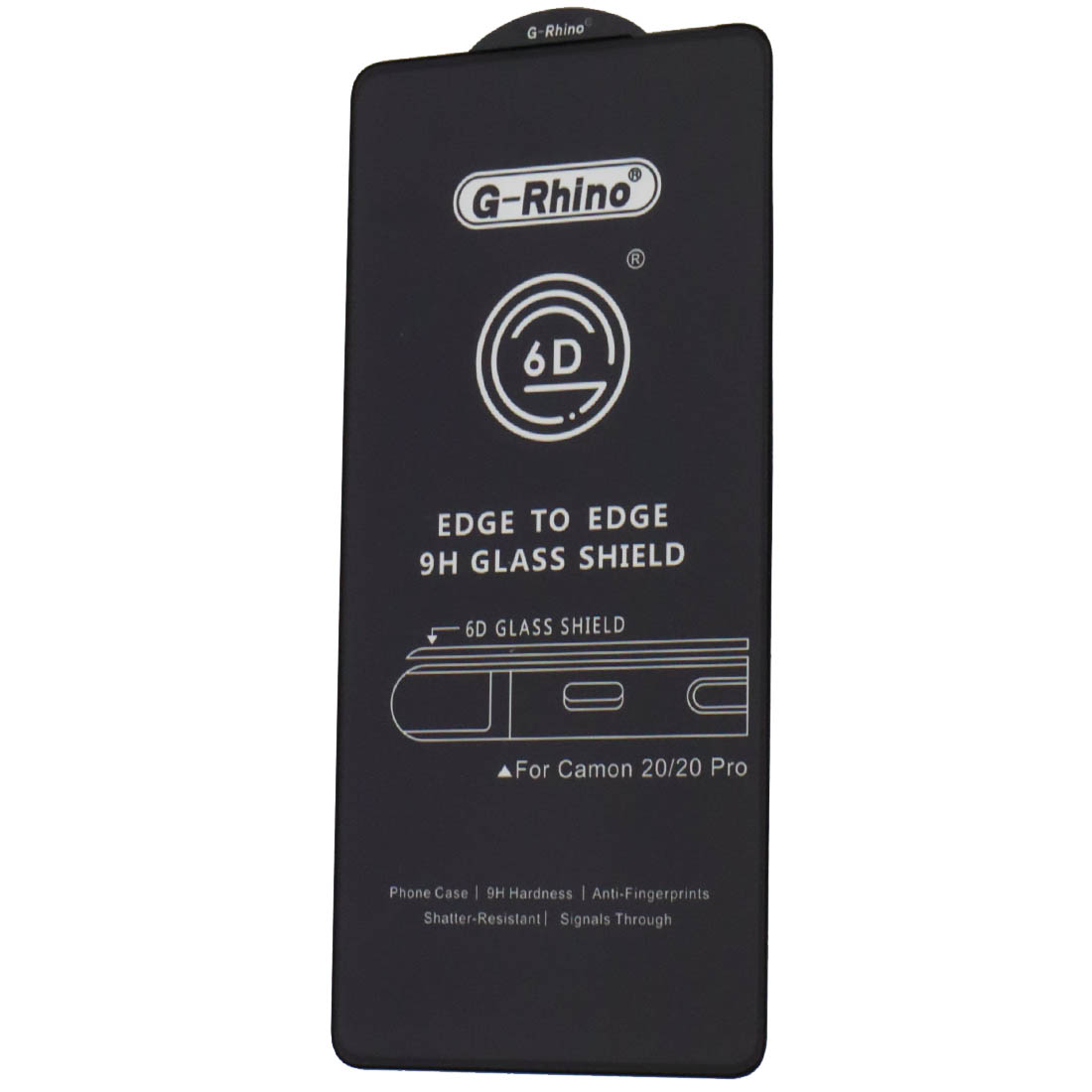 Защитное стекло 6D G-Rhino для INFINIX NOTE 30 Pro, TECNO Camon 20, Camon 20 Pro, Camon 20 Pro 5G, цвет окантовки черный