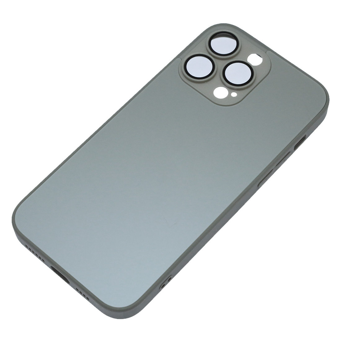 Чехол накладка AG Glass case для APPLE iPhone 14 Pro Max (6.7"), силикон, пластик, защита камеры, цвет серый