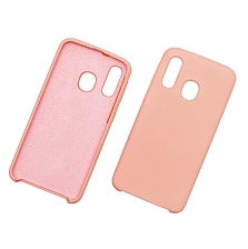 Чехол накладка Silicon Cover для SAMSUNG Galaxy A40 (SM-A405), силикон, бархат, цвет светло розовый. Чехол накладка Silicon Cover для SAMSUNG Galaxy A40 (SM-A405), силикон, бархат, цвет светло розовый.