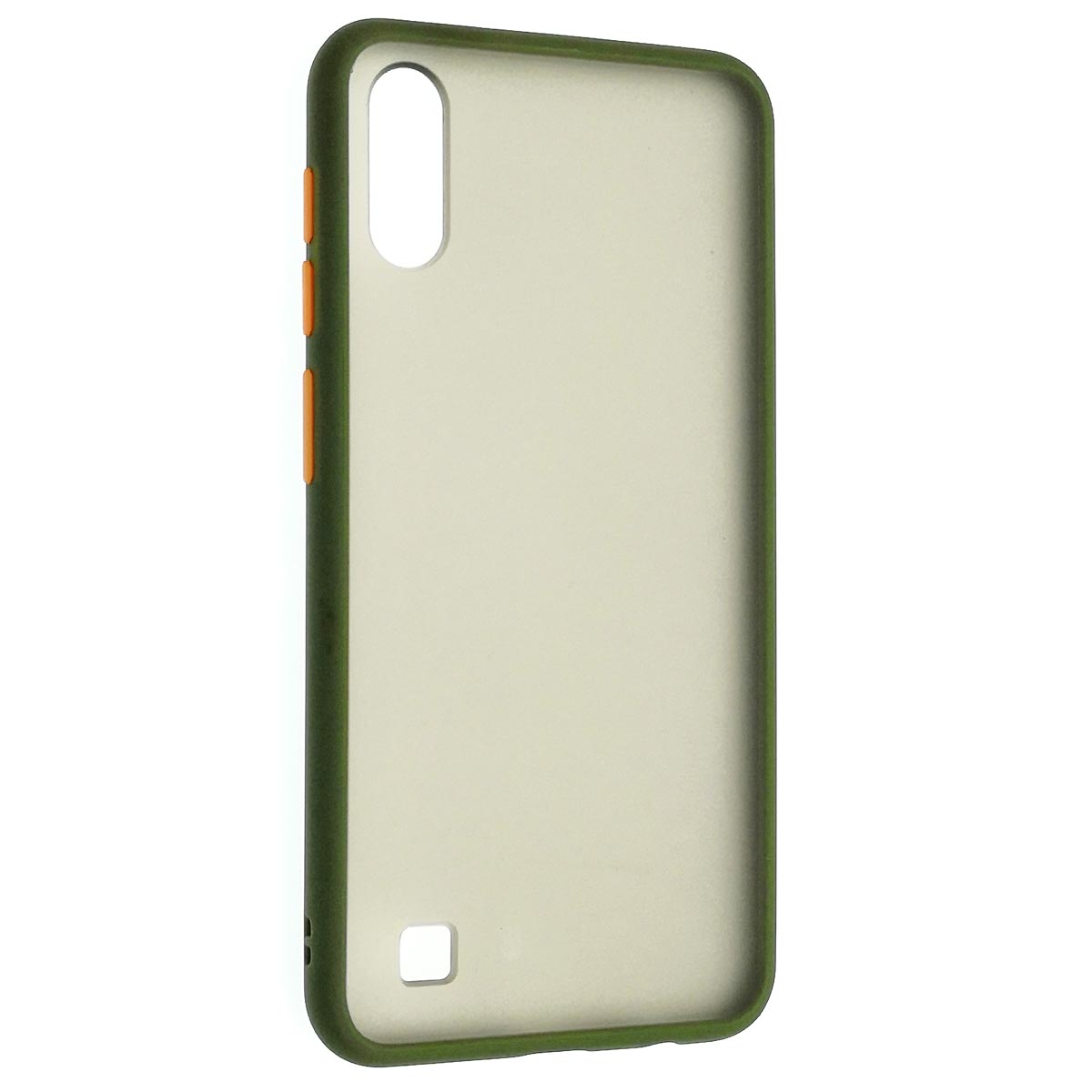 Чехол накладка SKIN SHELL для SAMSUNG Galaxy A10 (SM-A105), M10 (SM-M105), силикон, пластик, цвет окантовки хаки