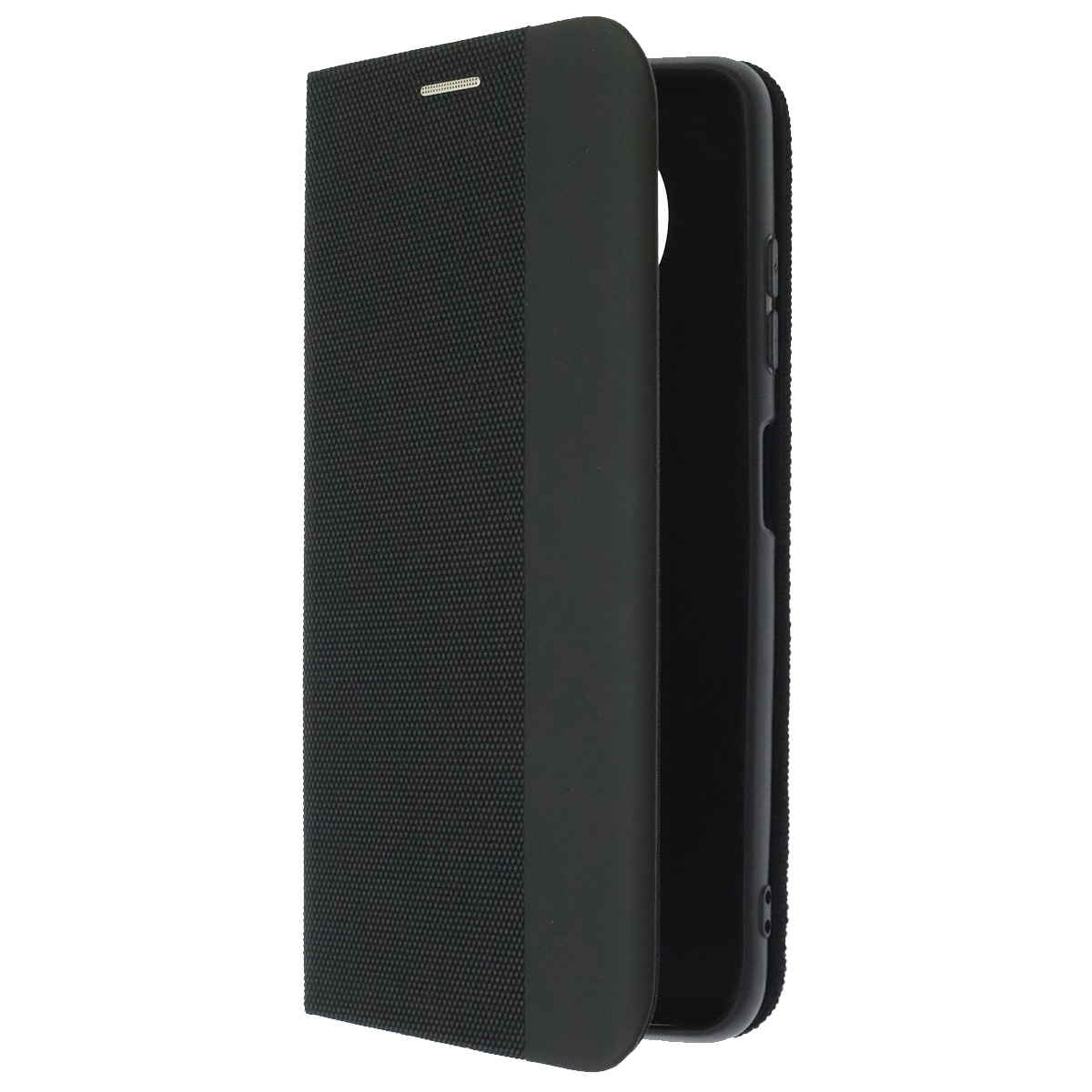 Чехол книжка MESH для XIAOMI POCO X3, POCO X3 Pro, текстиль, силикон, бархат, визитница, цвет черный