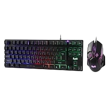 Игровой набор мышь, клавиатура, SMARTBUY Rush Comrade, USB, с подсветкой, цвет черный (распродажа -30%)