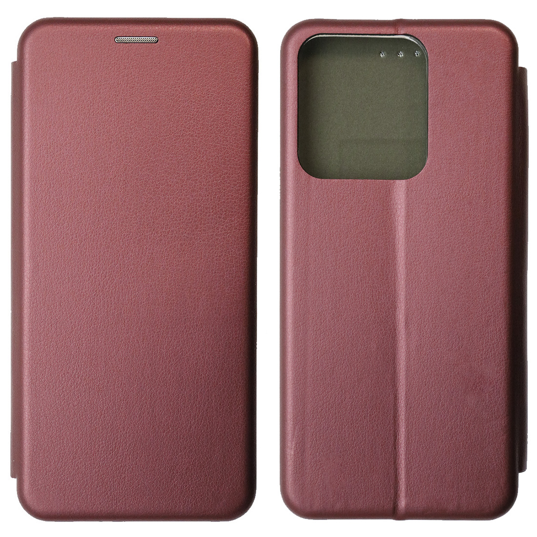 Чехол книжка STYLISH для TECNO Spark Go 2022, TECNO Spark 8C, Spark 9, экокожа, визитница, цвет бордовый Чехол книжка STYLISH для TECNO Spark Go 2022, TECNO Spark 8C, Spark 9, экокожа, визитница, цвет бордовый