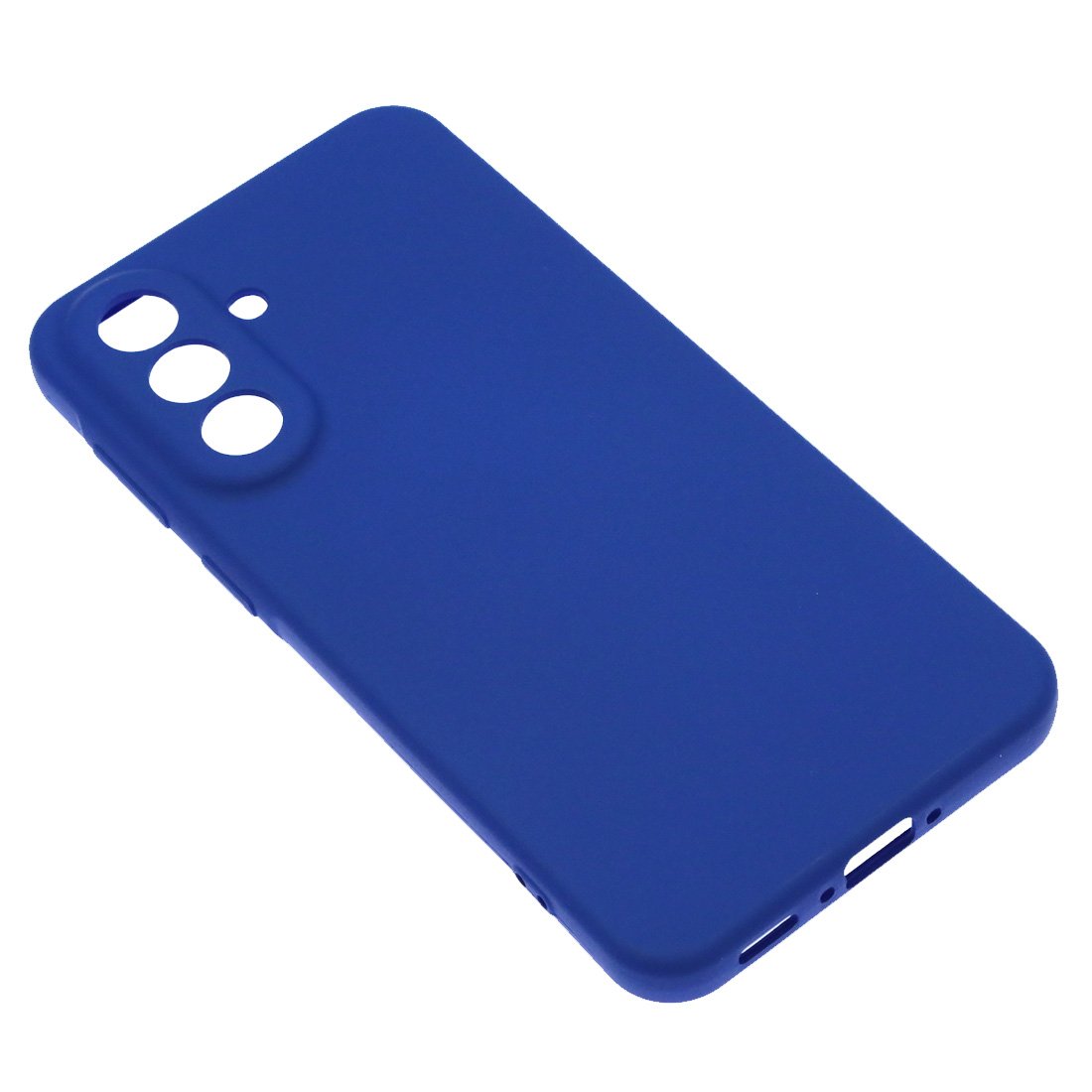 Чехол накладка Silicon Cover для SAMSUNG Galaxy A37, защита камеры, силикон, бархат, цвет королевский синий