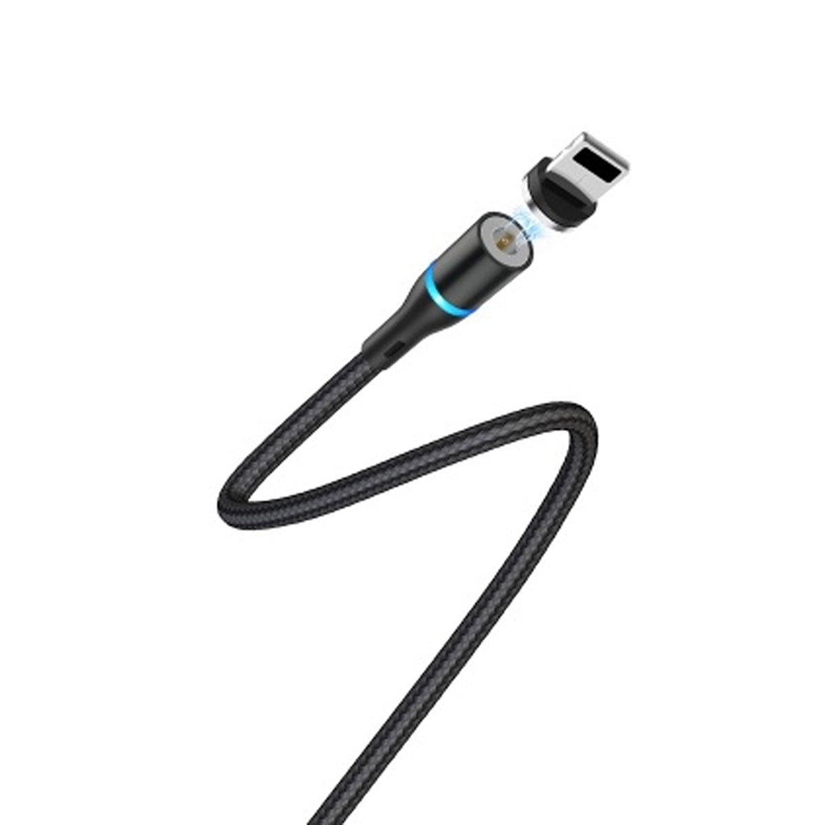 Магнитный кабель BOROFONE BU16 Magnetic, 2.4A, коннектор APPLE Lightning 8 pin, кабель 1.2 метра, цвет черный