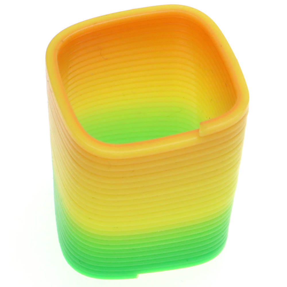 Игрушка пружинка антистресс, форма квадрата, размер 3.4 см x 3.4 см